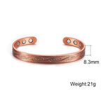 Fortune Jewel Spiral Pattern Copper Balance Open Adjustable Cuff Bracelet Bangle - Fortune Jewel