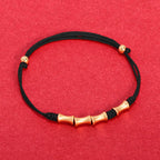 Fortune Jewel 925 Sterling Silver Bamboo Design Protection Luck Braided Bracelet