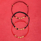 Fortune Jewel 925 Sterling Silver Bamboo Design Protection Luck Braided Bracelet