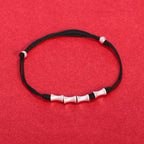 Fortune Jewel 925 Sterling Silver Bamboo Design Protection Luck Braided Bracelet
