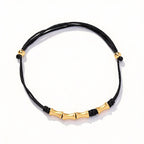 Fortune Jewel 925 Sterling Silver Bamboo Design Protection Luck Braided Bracelet