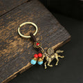 Fortune Jewel Year Of The Horse Copper Brass Five-Emperor Coins Wealth Key Chain - Fortune Jewel