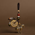 Fortune Jewel Year Of The Horse Copper Brass Five-Emperor Coins Om Mani Padme Hum Protection Key Chain - Fortune Jewel