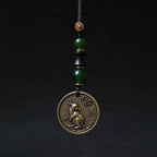 Fortune Jewel Chinese Zodiac Year Of The Horse Bagua Fu Character Copper Brass Balance Key Chain