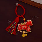 Fortune Jewel Year Of The Horse Embroidery Freedom Key Chain - Fortune Jewel