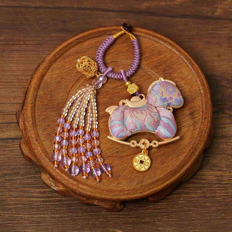 Fortune Jewel Year Of The Horse Embroidery Prosperity Key Chain