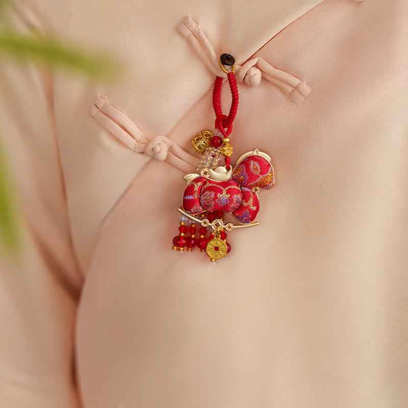 Fortune Jewel Year Of The Horse Embroidery Prosperity Key Chain