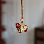 Fortune Jewel Year Of The Horse Copper Brass Balance Necklace Pendants - Fortune Jewel