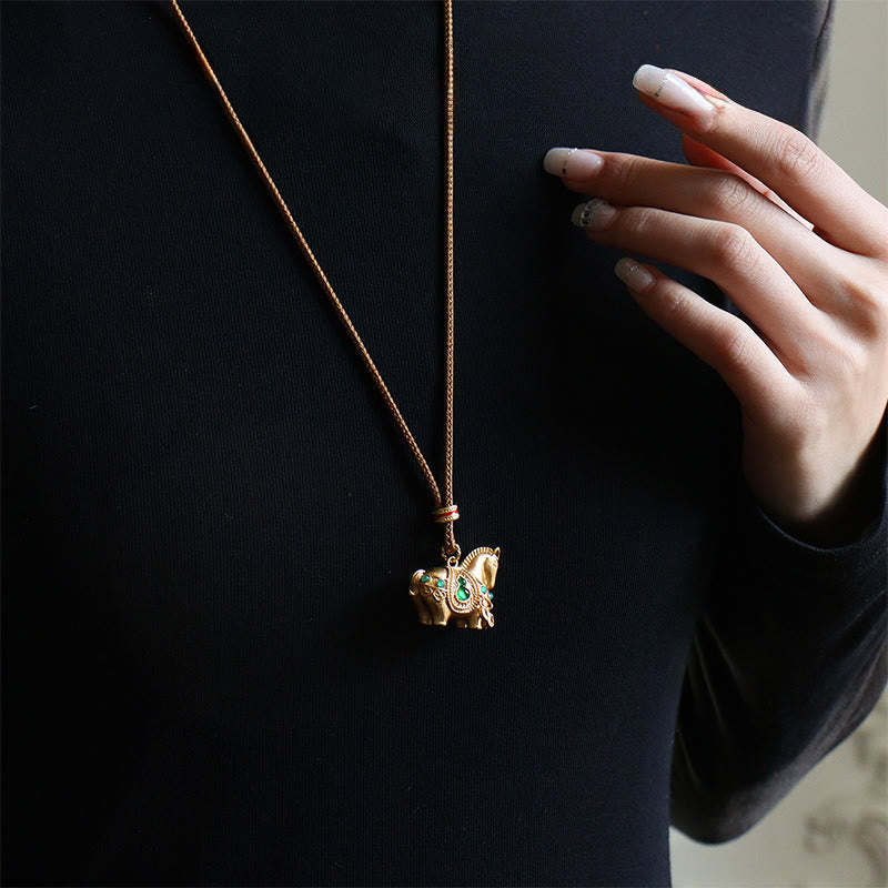 Fortune Jewel Year Of The Horse Copper Brass Balance Necklace Pendants - Fortune Jewel