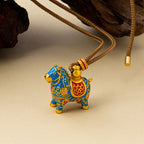 Fortune Jewel Year Of The Horse Copper Wealth Necklace Pendants - Fortune Jewel