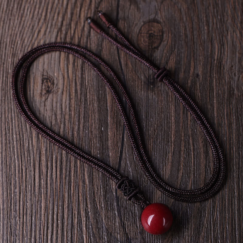 Fortune Jewel Cinnabar Keep Away Evil Spirits Necklace Pendants - Fortune Jewel