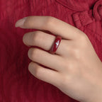 Fortune Jewel Chinese Zodiac Year Of The Horse Cinnabar Blessing Ring - Fortune Jewel
