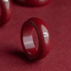 Fortune Jewel Chinese Zodiac Year Of The Horse Cinnabar Blessing Ring - Fortune Jewel