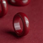 Fortune Jewel Chinese Zodiac Year Of The Horse Cinnabar Blessing Ring - Fortune Jewel