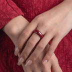 Fortune Jewel Chinese Zodiac Year Of The Horse Cinnabar Blessing Ring - Fortune Jewel