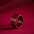 Fortune Jewel Cinnabar Om Mani Padme Hum Heart Sutra Blessing Ring - Fortune Jewel