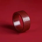 Fortune Jewel Cinnabar Om Mani Padme Hum Heart Sutra Blessing Ring - Fortune Jewel