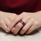 Fortune Jewel Cinnabar Om Mani Padme Hum Heart Sutra Blessing Ring - Fortune Jewel