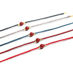Fortune Jewel Cinnabar Red String Blessing Keep Away Evil Spirits Bracelet - Fortune Jewel