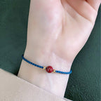 Fortune Jewel Cinnabar Red String Blessing Keep Away Evil Spirits Bracelet - Fortune Jewel