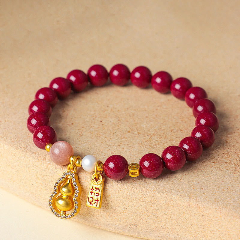 Buddha Stones Cinnabar Blessing Attract Fortune Bracelet - Fortune Jewel