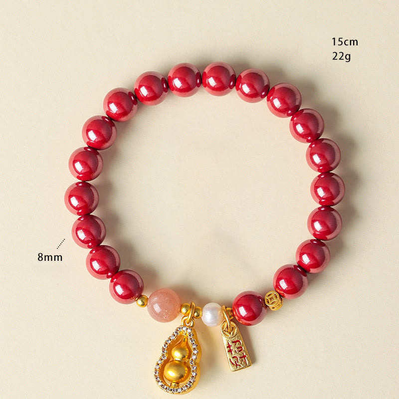 Buddha Stones Cinnabar Blessing Attract Fortune Bracelet - Fortune Jewel