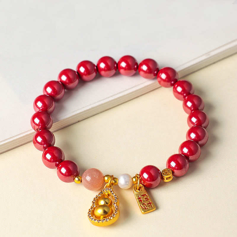 Buddha Stones Cinnabar Blessing Attract Fortune Bracelet - Fortune Jewel
