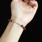 Fortune Jewel Cinnabar 925 Sterling Silver Calm Concentration Bracelet - Fortune Jewel