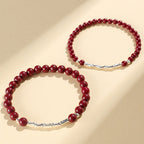 Fortune Jewel Cinnabar 925 Sterling Silver Calm Concentration Bracelet - Fortune Jewel