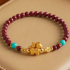 Fortune Jewel Year Of The Horse Fu Character Cinnabar Calm Bracelet - Fortune Jewel