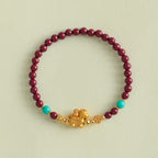 Fortune Jewel Year Of The Horse Fu Character Cinnabar Calm Bracelet - Fortune Jewel