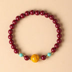 Fortune Jewel Cinnabar Turquoise Keep Away Evil Spirits Bracelet - Fortune Jewel
