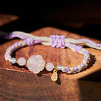 Fortune Jewel Pink Crystal Cat Warmth Love Bracelet - Fortune Jewel