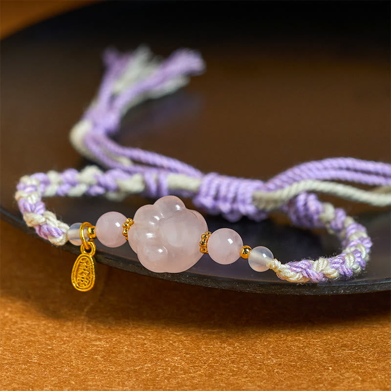 Fortune Jewel Pink Crystal Cat Warmth Love Bracelet - Fortune Jewel