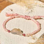 Fortune Jewel Chalcedony Cat Positive Harmony Bracelet - Fortune Jewel