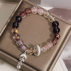 Buddha Stones Liuli Glass Bead Wheat Ear Charm Bracelet - Fortune Jewel