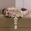 Buddha Stones Liuli Glass Bead Wheat Ear Charm Bracelet - Fortune Jewel
