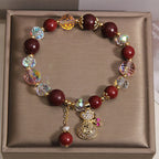 Fortune Jewel Sandalwood Fu Character Lucky Fortune Money Bag Charm Protection Bracelet - Fortune Jewel