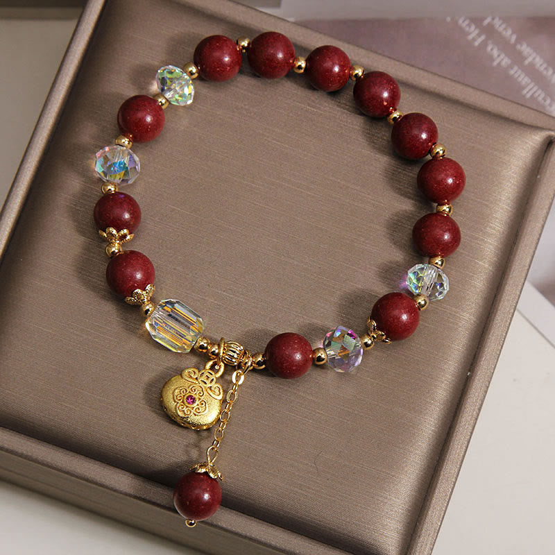 Fortune Jewel Sandalwood Lucky Bag Charm Healing Bracelet - Fortune Jewel