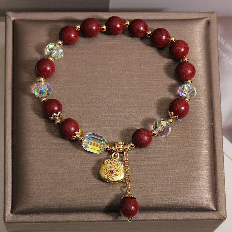 Fortune Jewel Sandalwood Lucky Bag Charm Healing Bracelet - Fortune Jewel