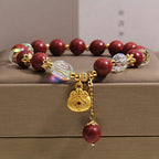 Fortune Jewel Sandalwood Lucky Bag Charm Healing Bracelet - Fortune Jewel