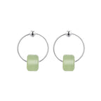 Fortune Jewel 925 Sterling Silver Hetian Jade Prosperity Earrings - Fortune Jewel