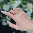 Fortune Jewel Plum Blossom Hetian Jade Copper Luck Ring - Fortune Jewel