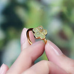 Fortune Jewel Plum Blossom Hetian Jade Copper Luck Ring - Fortune Jewel
