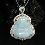 Fortune Jewel Jade Laughing Buddha Abundance Necklace Pendant - Fortune Jewel