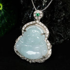 Fortune Jewel Jade Laughing Buddha Abundance Necklace Pendant - Fortune Jewel