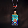 Fortune Jewel Medicine Buddha Ebony Wood Peace Necklace Pendant - Fortune Jewel
