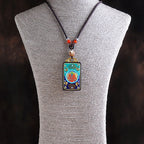 Fortune Jewel Medicine Buddha Ebony Wood Peace Necklace Pendant - Fortune Jewel