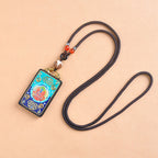 Fortune Jewel Medicine Buddha Ebony Wood Peace Necklace Pendant - Fortune Jewel