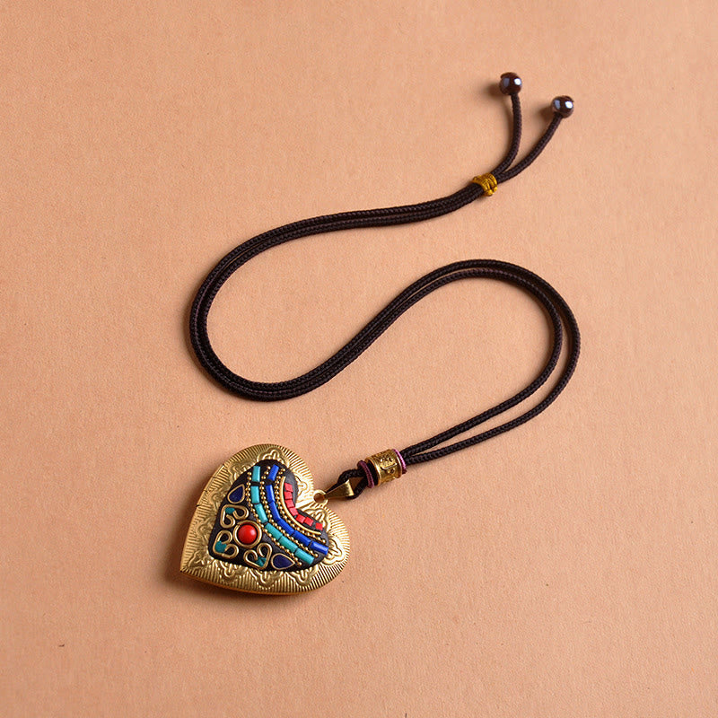 Fortune Jewel Copper Kwan Yin Avalokitesvara Zakiram Wealth Pendant Necklace - Fortune Jewel